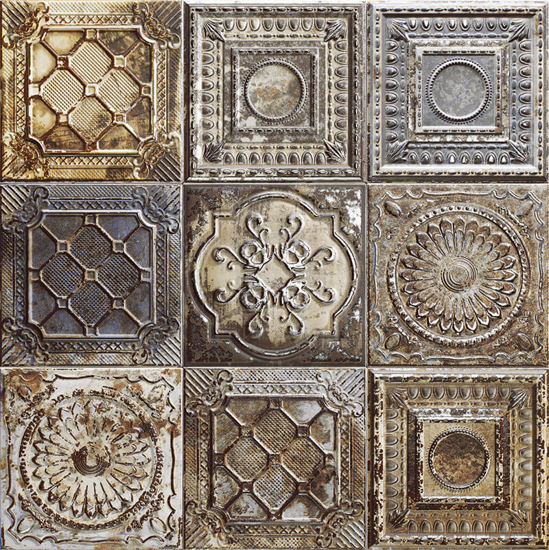 Mainzu Tin-Tile Rusty Mix 20x20 ID 398175 - 1