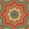 Simpolo Ceramics Cotta Mandala Scs Gold 19.8x19.8 ID 552012