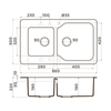 Кухонная мойка Omoikiri Maru 86-2 CH Tetogranit, шампань