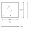 Зеркало с подсветкой Led 90 Kerama Marazzi Tecno M