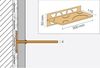 Полочка четырехугольная вклеиваемая Schluter Shelf-W-S1 Curve Каменно-серая - 3