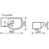 Раковина подвесная Ceramica Nova Element - 6