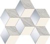 Плитка Мозаика Tubadzin Senza Grey Hex, 22.1x28.9, под текстиль, бежевая, глянцевая - 1