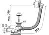 Слив-перелив для ванны AlcaPlast
