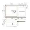 Кухонная мойка Omoikiri Sumi 86 BE Tetogranit, ваниль