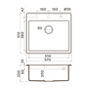 Кухонная мойка Omoikiri Tedori 57 BL Tetogranit, черный