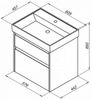 Тумба под раковину Aquanet Nova Lite 60 2 ящ. дуб рошелье - 4