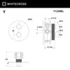 Встраиваемый смеситель Whitecross Y для душа, термостатический (чёрный мат)